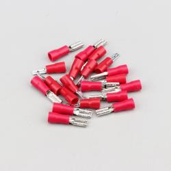 Cosses mâles, femelles 2.8 mm à sertir Lampa rouges (lot de 20)