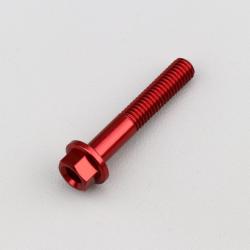 Vis 6x35 mm tête hexagonale embase Evotech rouge (à l'unité)