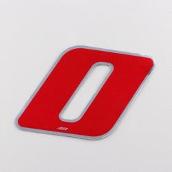 Sticker numéro 0 rouge holographique 6.5 cm