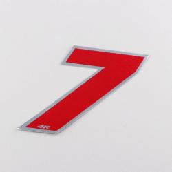 Sticker numéro 7 rouge holographique 6.5 cm