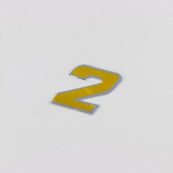 Sticker numéro 2 or holographique 3.7 cm
