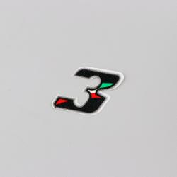 Sticker numéro 3 tricolore Italie 3.7 cm