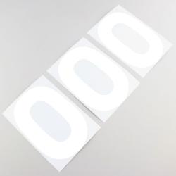 Numéros cross 0 blancs 13 cm Ahdes (jeu de 3)