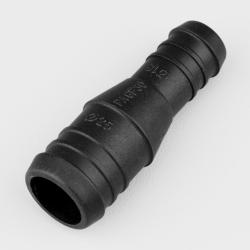 Raccord de durites droit Ø25-18 mm Flexeo noir