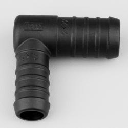Raccord de durites en L Ø22-18 mm Flexeo noir