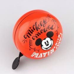 Sonnette de vélo, trottinette enfant Mickey Mouse Ø80 mm rouge et blanche