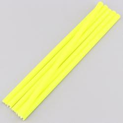 Couvre rayons réfléchissants 15 cm Stunt Freaks Team jaunes fluo (lot de 6)