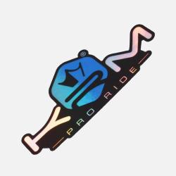 Sticker KRM Pro Ride bleu holographique