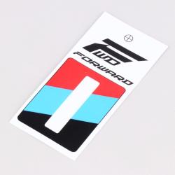 Sticker lettre I pour plaque de vélo BMX Forward 4 cm blanc (homologué UCI)