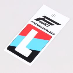 Sticker lettre L pour plaque de vélo BMX Forward 4 cm blanc (homologué UCI)