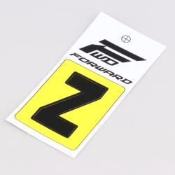 Sticker lettre Z pour plaque de vélo BMX Forward 4 cm noir (homologué UCI)