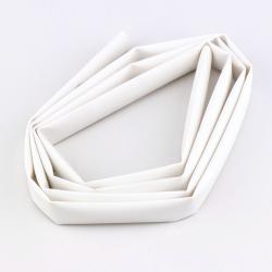 Gaine thermo-rétractable à paroi mince Ø9.5-4.8 mm WKK blanche (1.22 mètre)