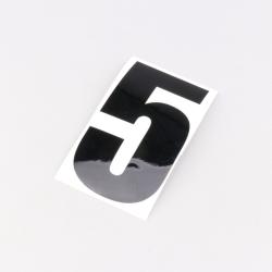 Sticker numéro 5 Ahdes noir 10 cm