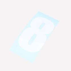 Sticker numéro 8 Ahdes blanc 10 cm