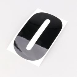 Sticker numéro 0 Ahdes noir 13 cm