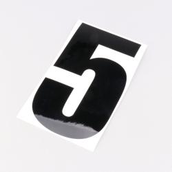 Sticker numéro 5 Ahdes noir 13 cm