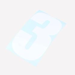 Sticker numéro 3 Ahdes blanc 13 cm