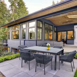 Cémonjardin - Salon de jardin en aluminium et corde - 6 fauteuils