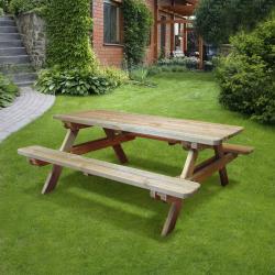 Cémonjardin - Table de pique-nique bois 4/6 places Rambouillet