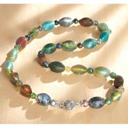 Collier avec agates