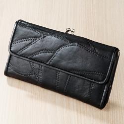 Portefeuille style patchwork, noir