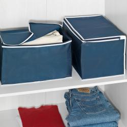Lot de 2 boîtes de rangement, bleu