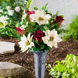 Bouquet poinsettias/roses