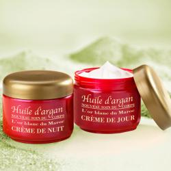 Crème à l'huile d'argan jour + nuit, lot de 2