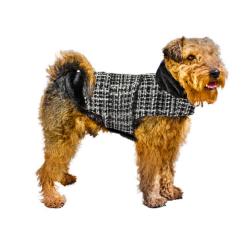 Manteau à carreaux pour chien, L