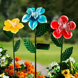 Lot de 3 fleurs solaires