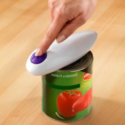 Ouvre-boîte électrique + décapsuleur, violet