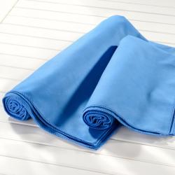 Drap de bain en microfibre, bleu