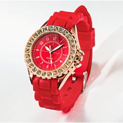 Montre femme, rouge