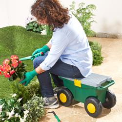 Siège de jardinage à roulettes