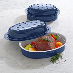 Cocotte grand modèle, bleu/blanc