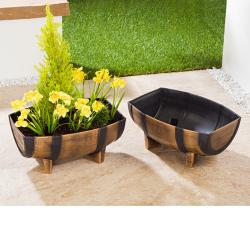 Lot de 2 bacs demi-fût