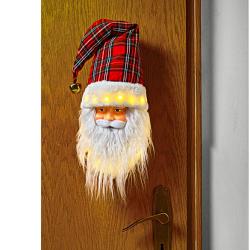 Tête de père Noël lumière
