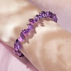 Bracelet en éclats d'améthyste