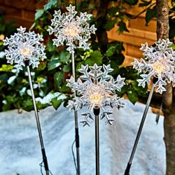Piquets Cristaux de glace, lot de 4