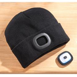 Bonnet à LED, noir