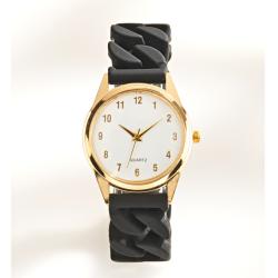 Montre à bracelet extensible, noir