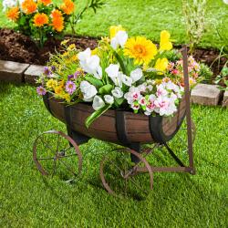 Charrette à fleurs