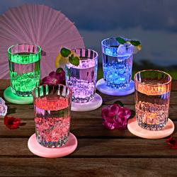 Lot de 5 dessous-de-verre à LED