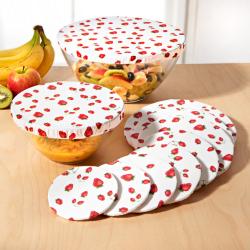 Lot de 10 couvre-plats fraîcheur Fraises