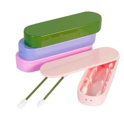 Lot de 2 bâtonnets pour les oreilles en silicone + boîte
