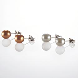 Lot de 2 boucles d’oreilles en perles de verre