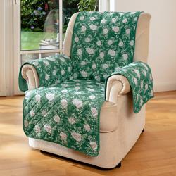 Housse de fauteuil Fleurs, vert