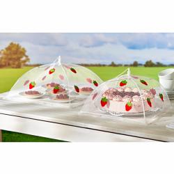 Lot de 2 cloches alimentaires Fraise