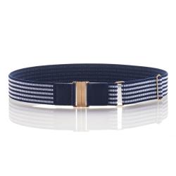 Ceinture extensible bleu/blanc