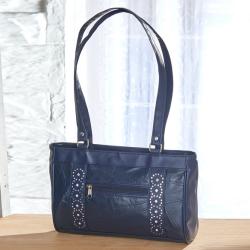 Sac patchwork, bleu foncé